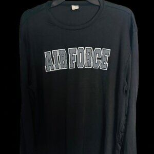 Mens Long Sleeve, Black Shirt, Fitness, Training, XL